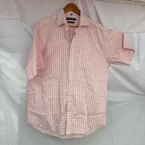Tylor &Son  pink Checkered‎ Short Sleeve Shir for men’s